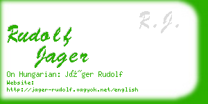rudolf jager business card